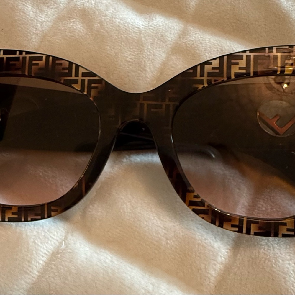 Fendi Brown Patterned Sunglasses
